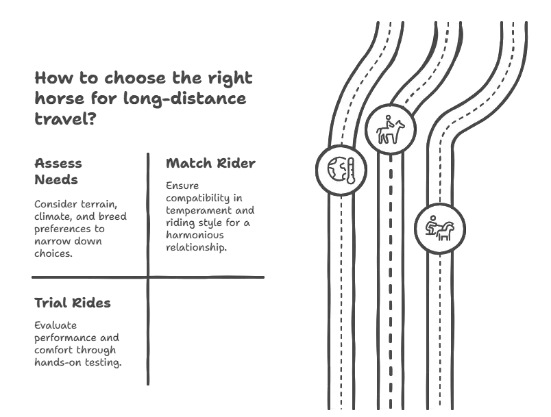 How to choose the right horse for long-distance travel?